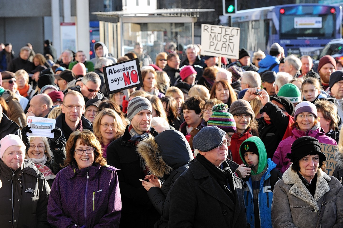 A number of protests have taken place against the controversial Marischal Square plans