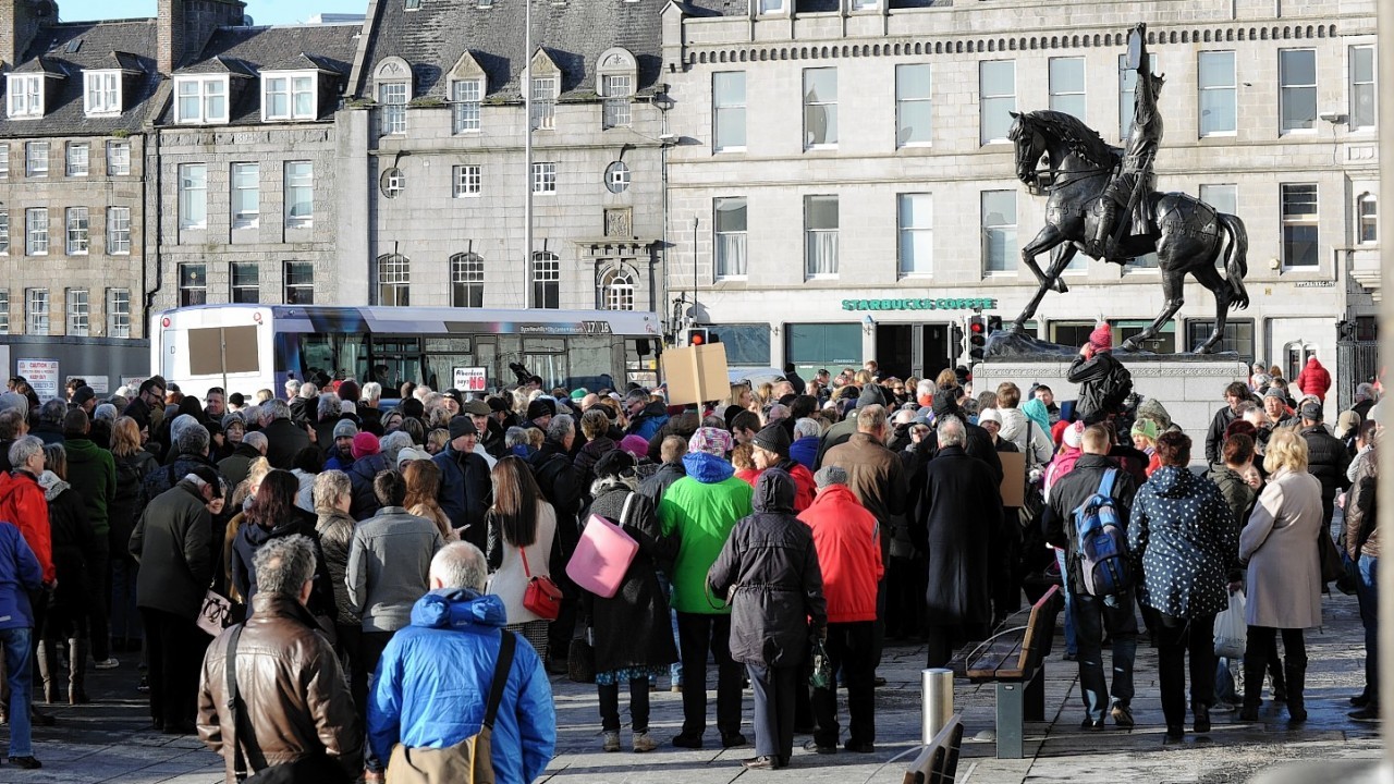 Marischal Square demonstration on Saturday