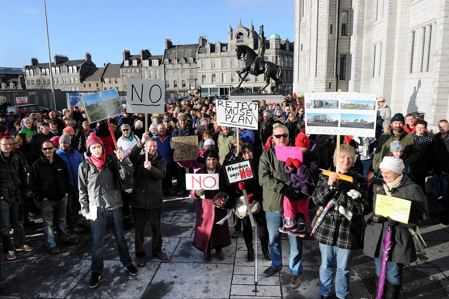 The Marischal Square demonstration on January 24