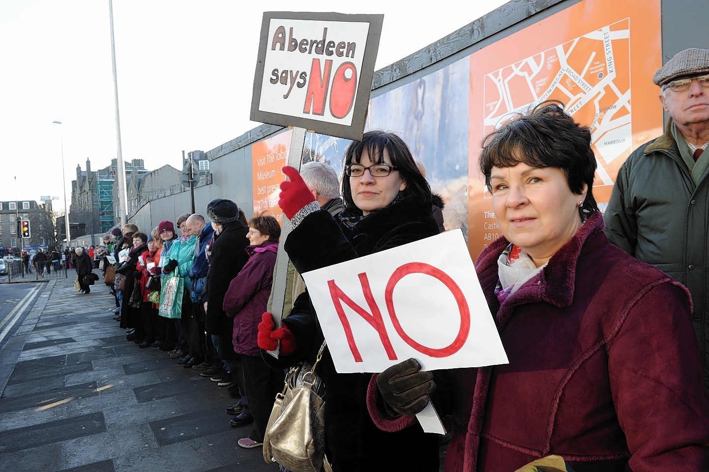 A number of protests have taken place against the controversial Marischal Square plans