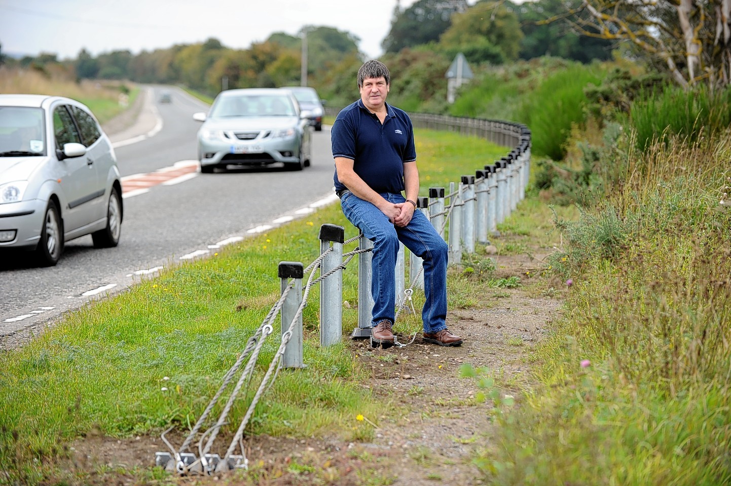 Neil Jeronim on the Moray cycle path