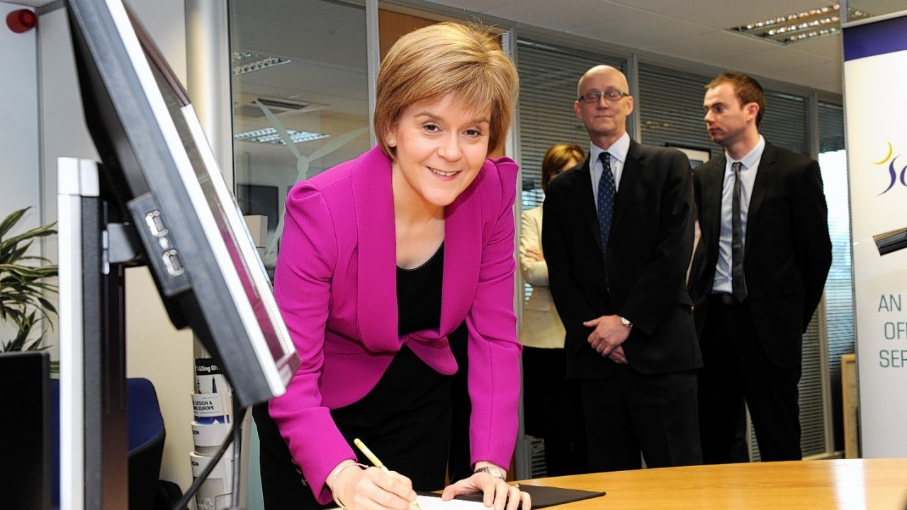 First Minister Nicola Sturgeon during her visit to Sea Energy Ltd at Britannia House, Westhill.