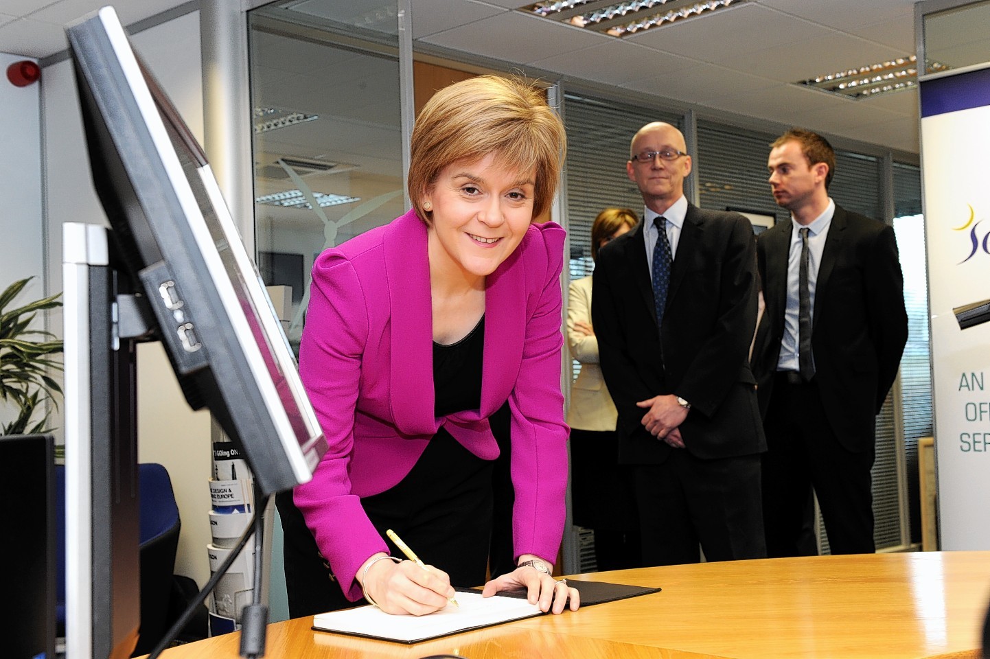 First Minister Nicola Sturgeon during her visit to Sea Energy Ltd at Britannia House, Westhill.