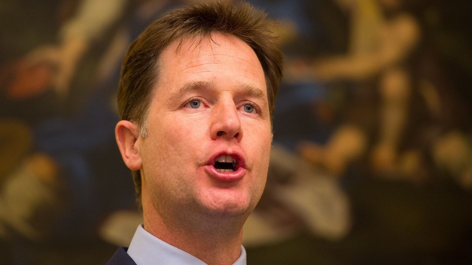 Nick Clegg has backed the Lib Dem candidate to beat Alex Salmond although he did appear to forget her name