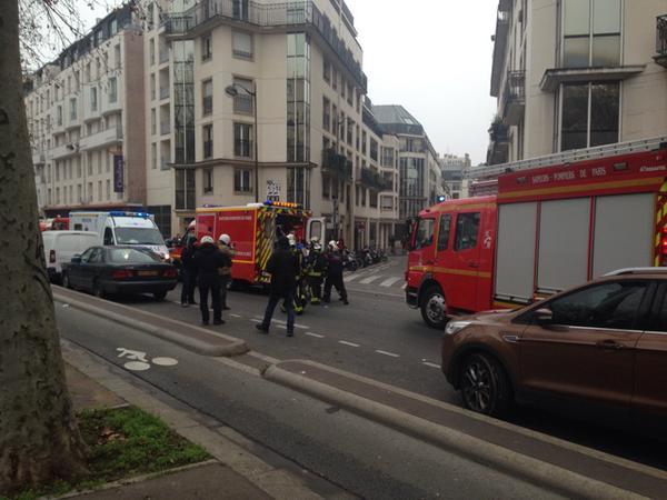 The scene of the shooting in Paris 
