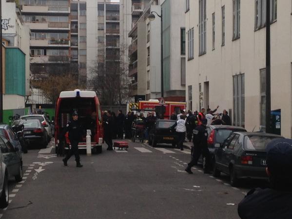 The scene of the shooting in Paris 