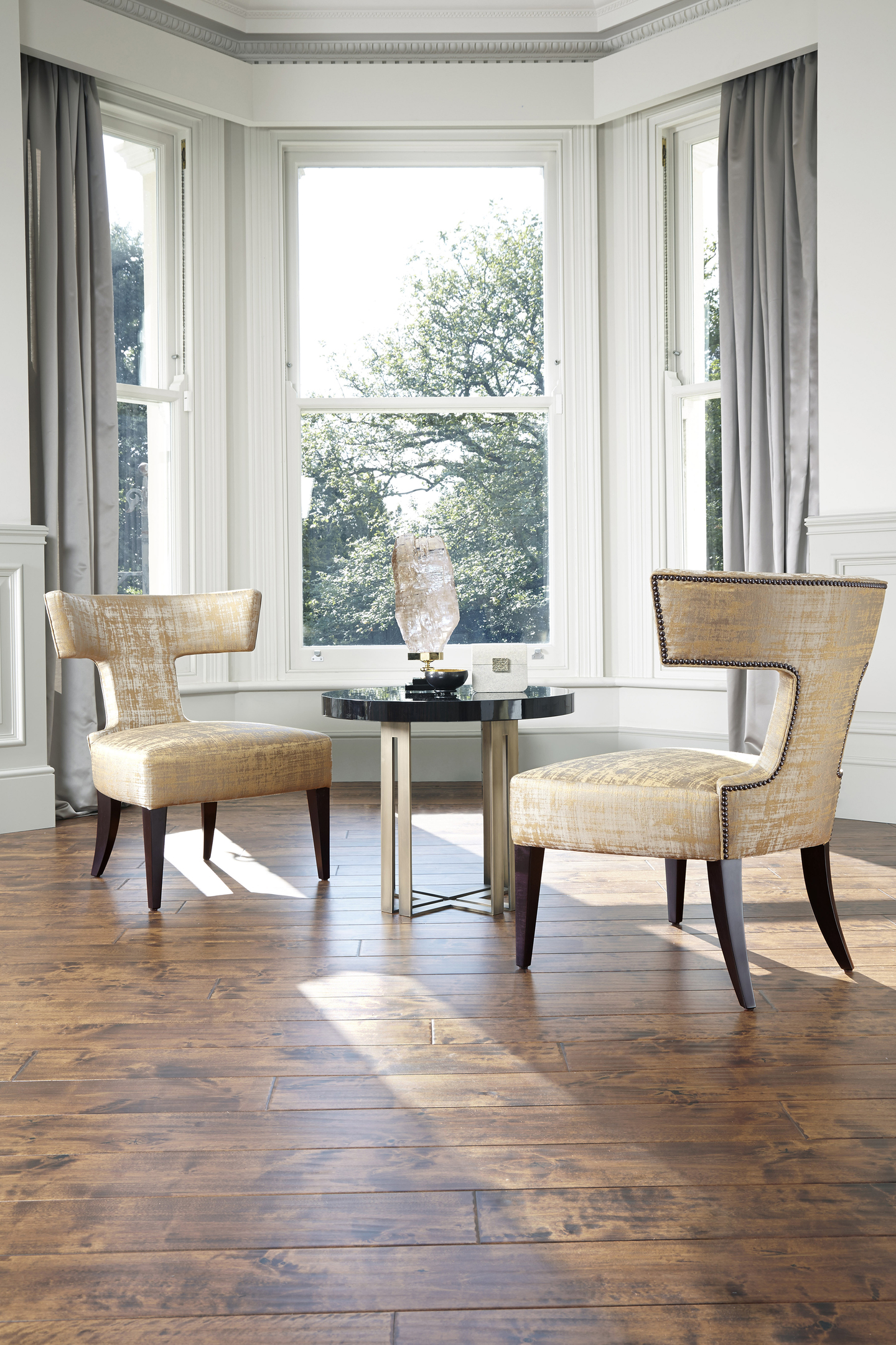 Portman Chair with Studs £1,545; Boutique Side Table £2,490