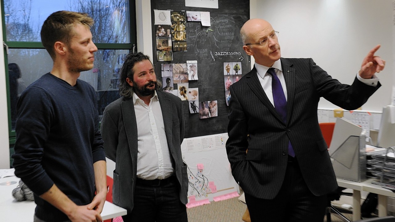 John Swinney at the Glasgow School of Art's Institute of Design Innovation in Forres