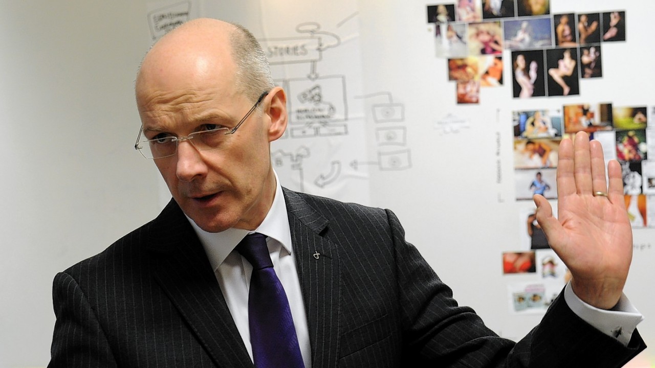 John Swinney at the Glasgow School of Art's Institute of Design Innovation in Forres