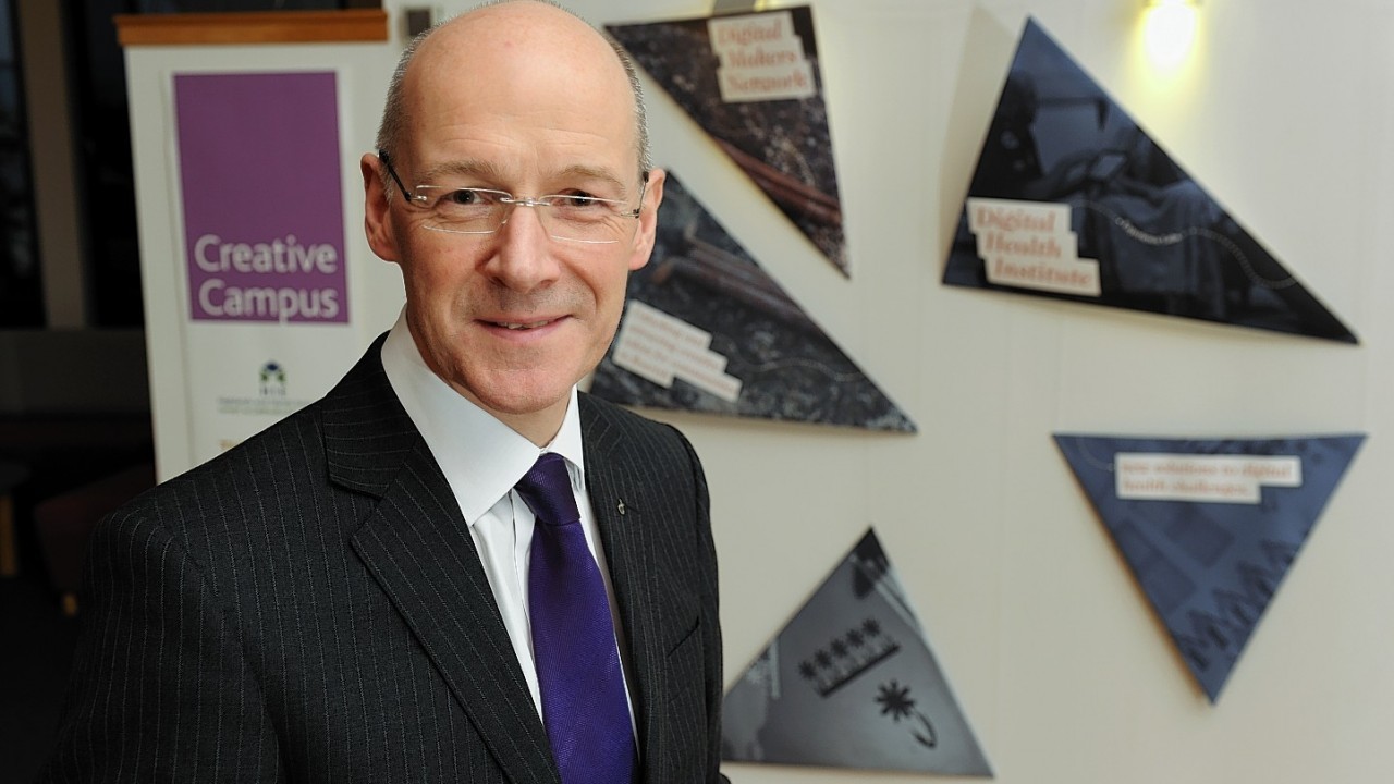 John Swinney at the Glasgow School of Art's Institute of Design Innovation in Forres