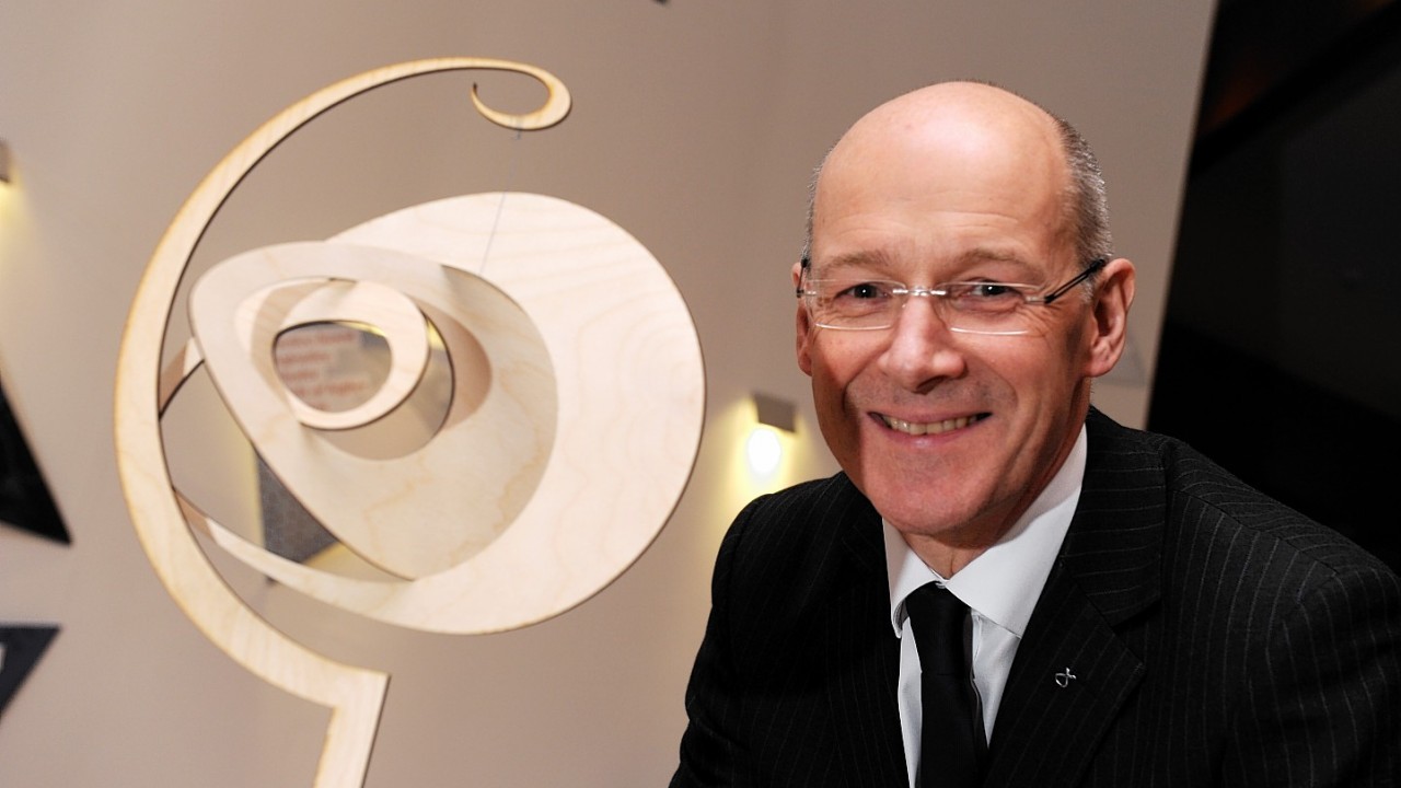 John Swinney at the Glasgow School of Art's Institute of Design Innovation in Forres