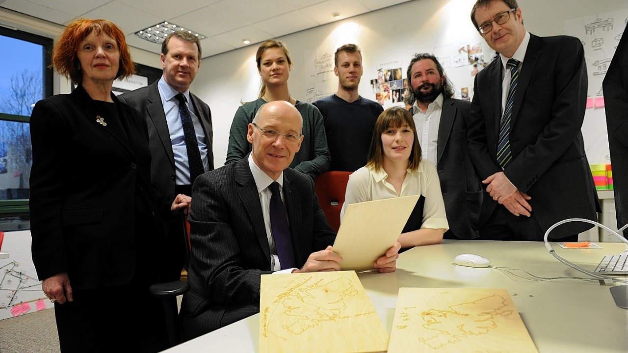 John Swinney at the Glasgow School of Art's Institute of Design Innovation in Forres