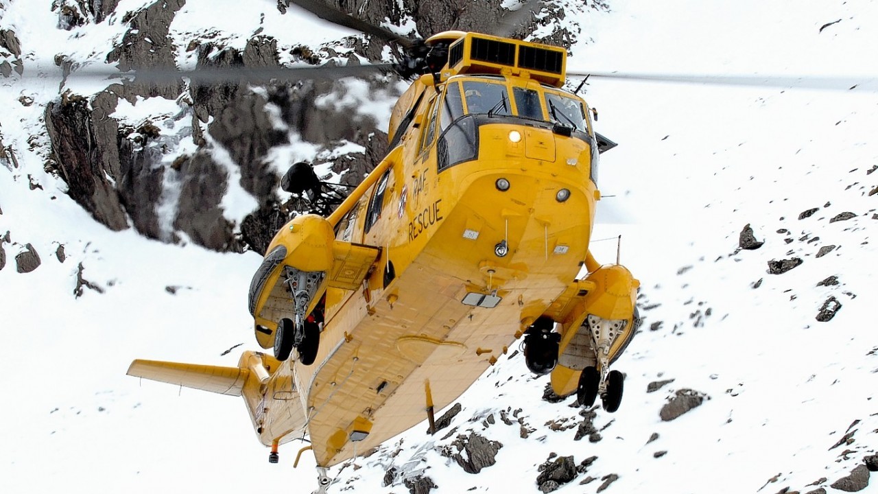 A Royal Navy Sea King 177 joined the rescue operation