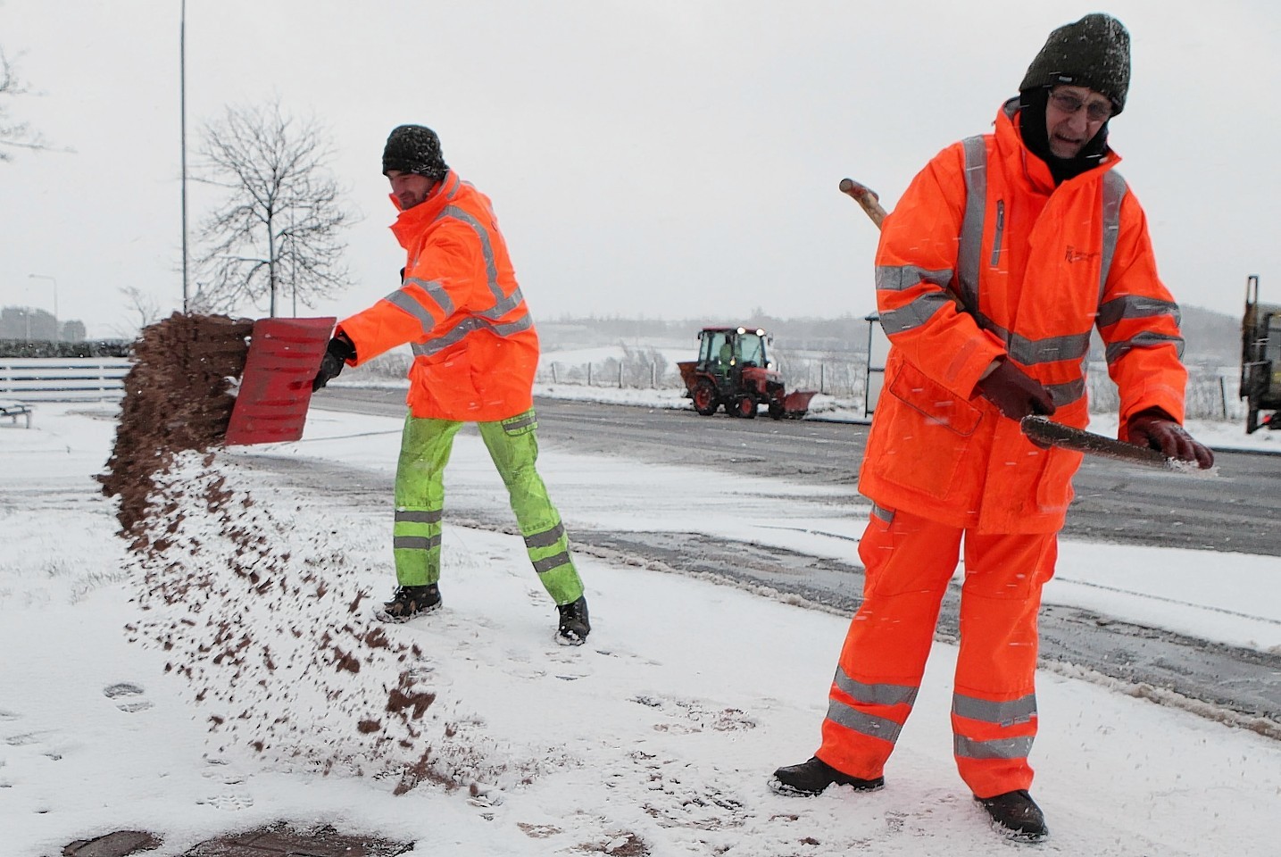 In West Lothian, people have been hard at work clearing the roads