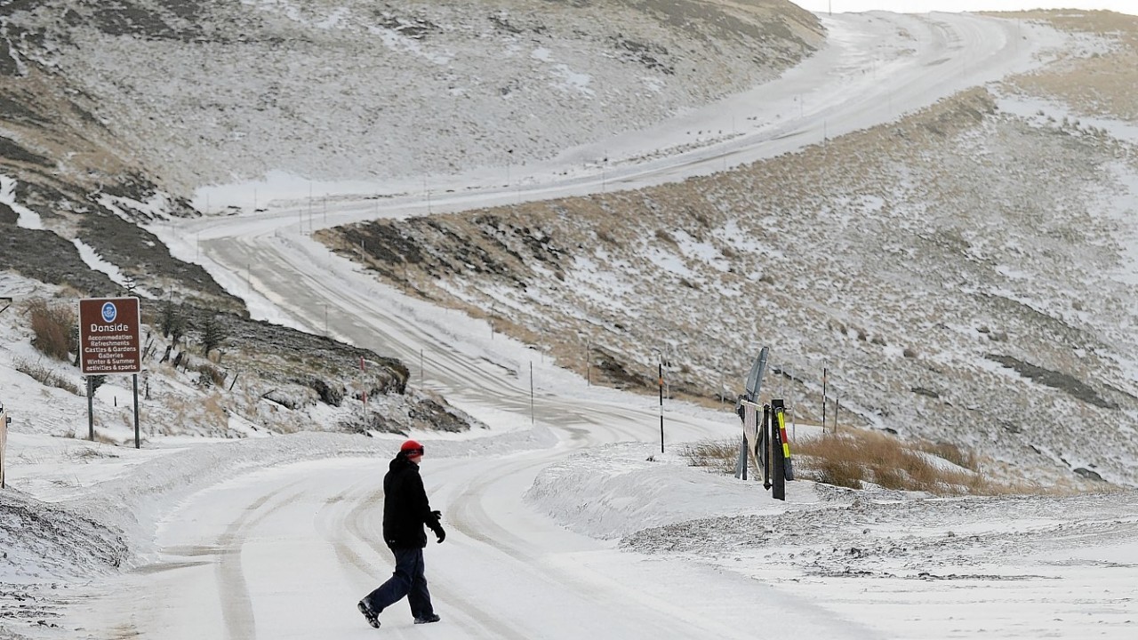 Corgarff in Aberdeenshire has seen  plenty of snow today