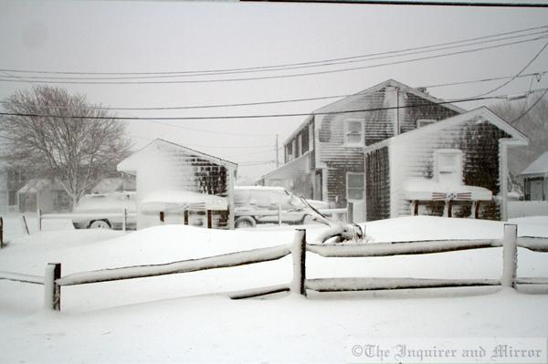 Snow on Nantucket Island, MA, USA. Picture:  The Inquirer and Mirror newspaper.