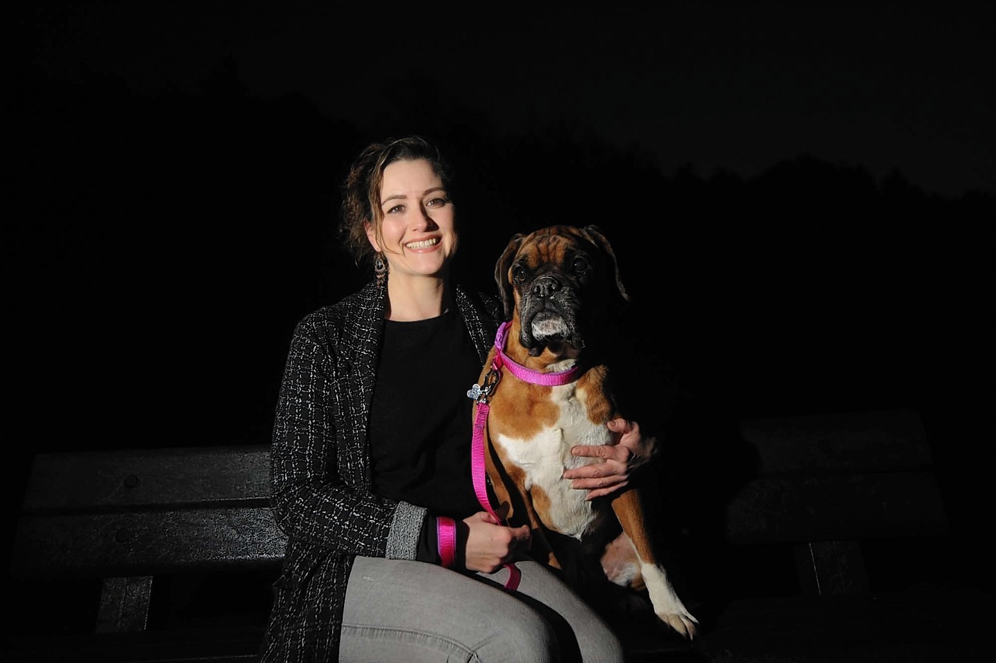 Marie Burnell with her dog Suki