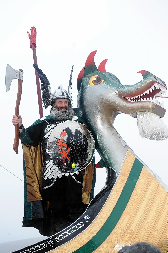 The Jarl Squad, led by Guizer Jarl, Neil Robertson, have marched through Lerwick. (Pictures by Kenny Elrick)