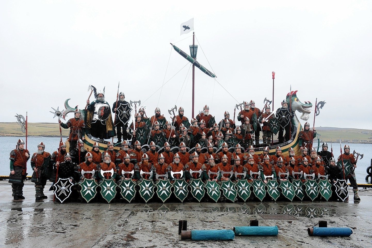 The Jarl Squad, led by Guizer Jarl, Neil Robertson, have marched through Lerwick. (Pictures by Kenny Elrick)