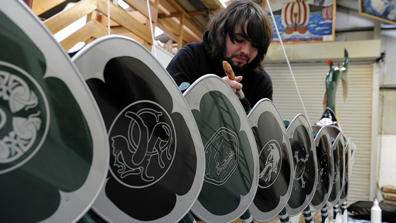 Preparations for Up Helly Aa in Shetland as it gets under way (pictures by Kenny Elrick)