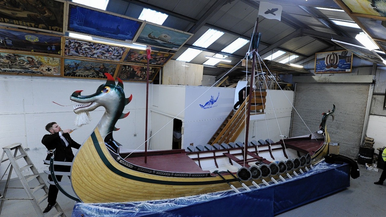 Preparations for Up Helly Aa in Shetland as it gets under way (pictures by Kenny Elrick)