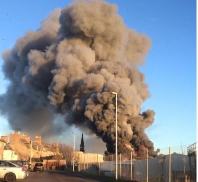 There were concerns the fire could spread towards chemical cannisters  (photo courtesy of Isla Parsons)