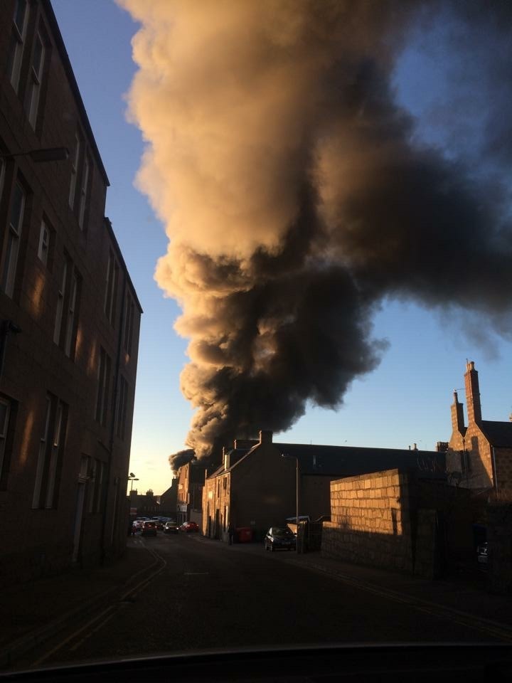 Six fire engines are currently tackling the blaze (photo courtesy of Isla Parsons)