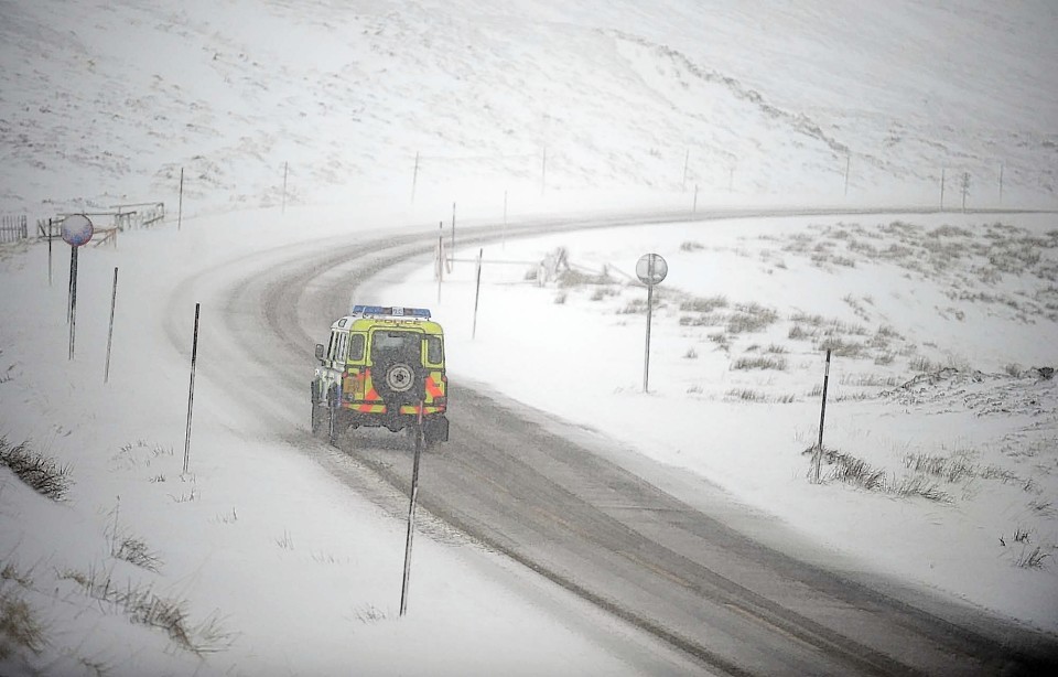 The A93 Braemar to Glenshee road earlier this year