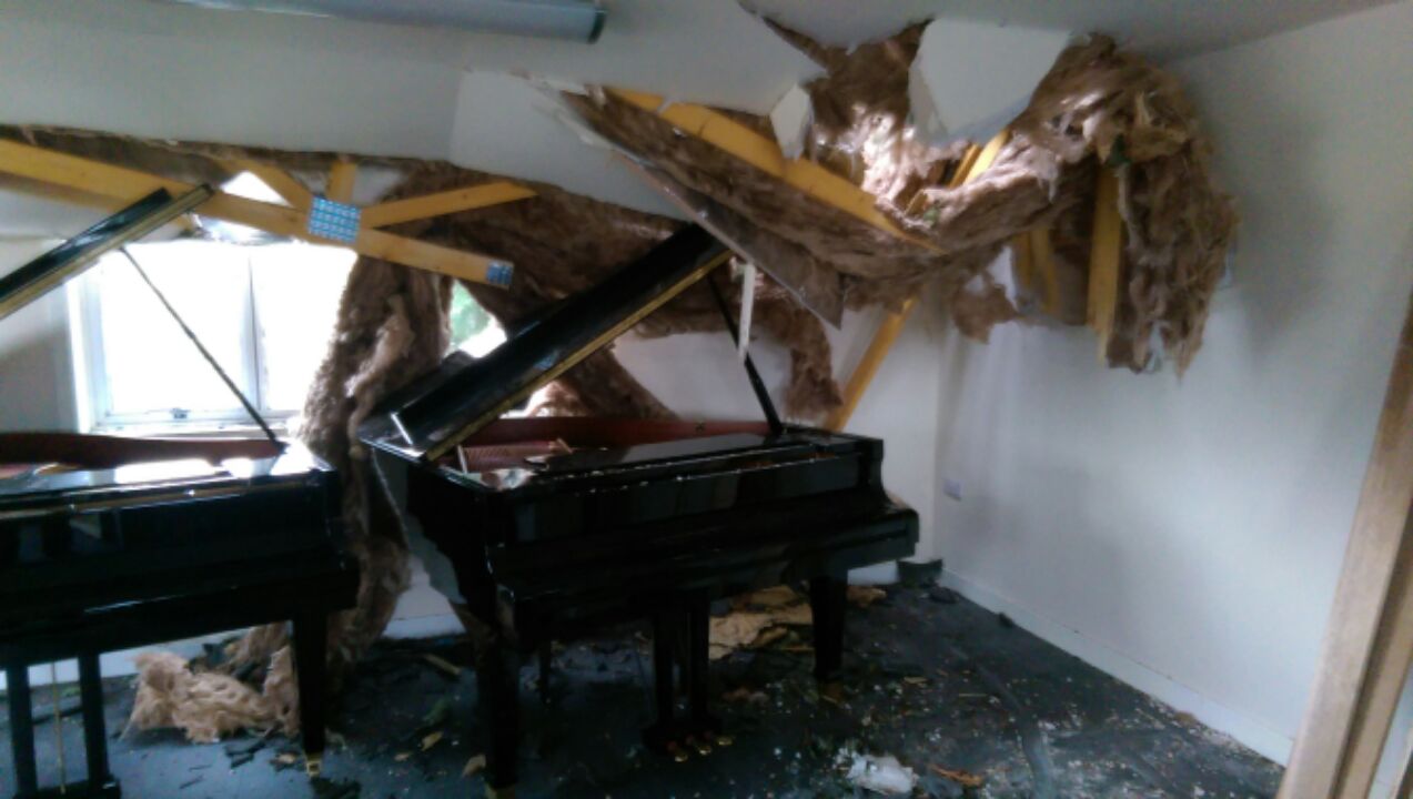 A tree almost destroyed a £10,000 piano