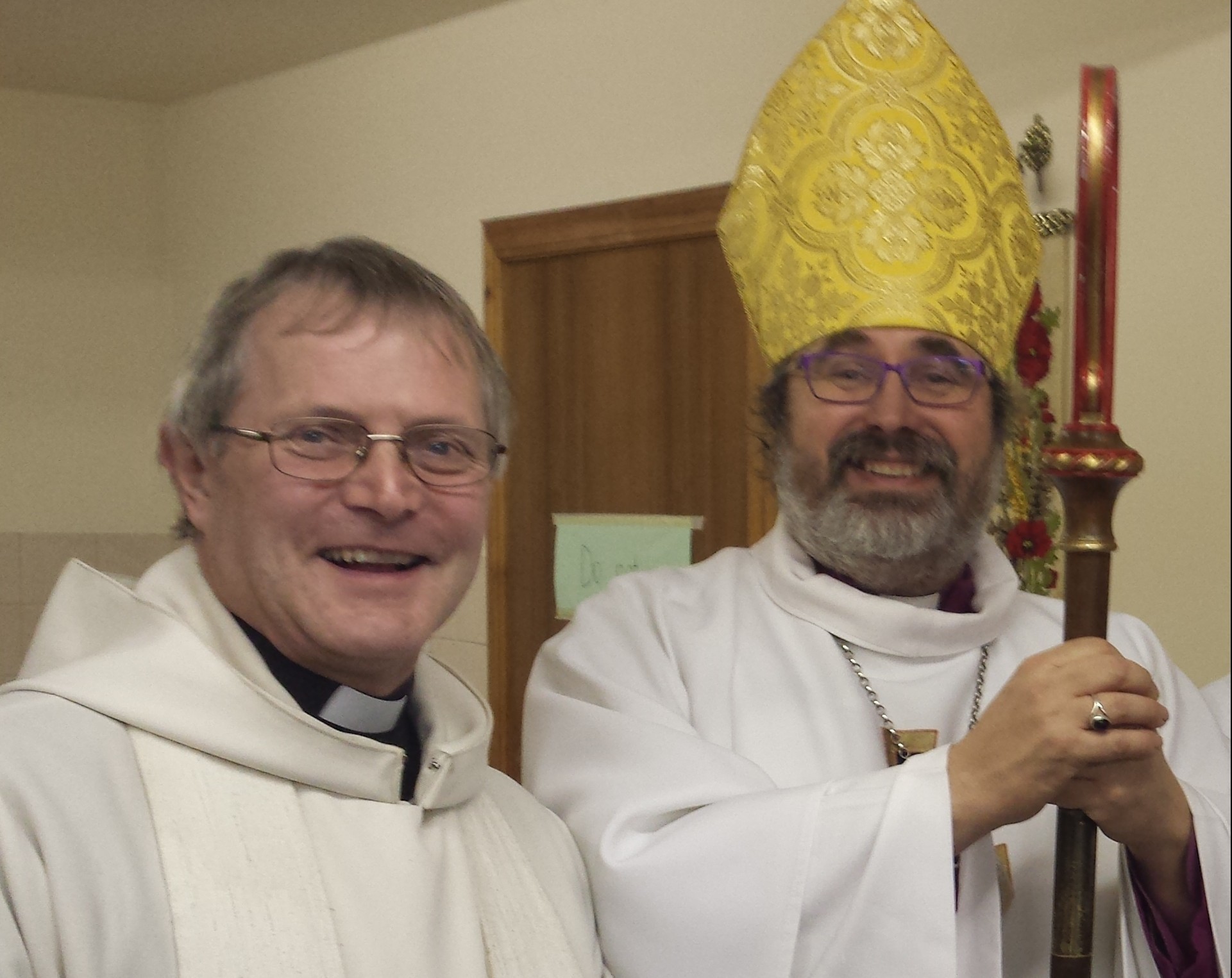 Rev Ian Pallett with Bishop Mark Strange