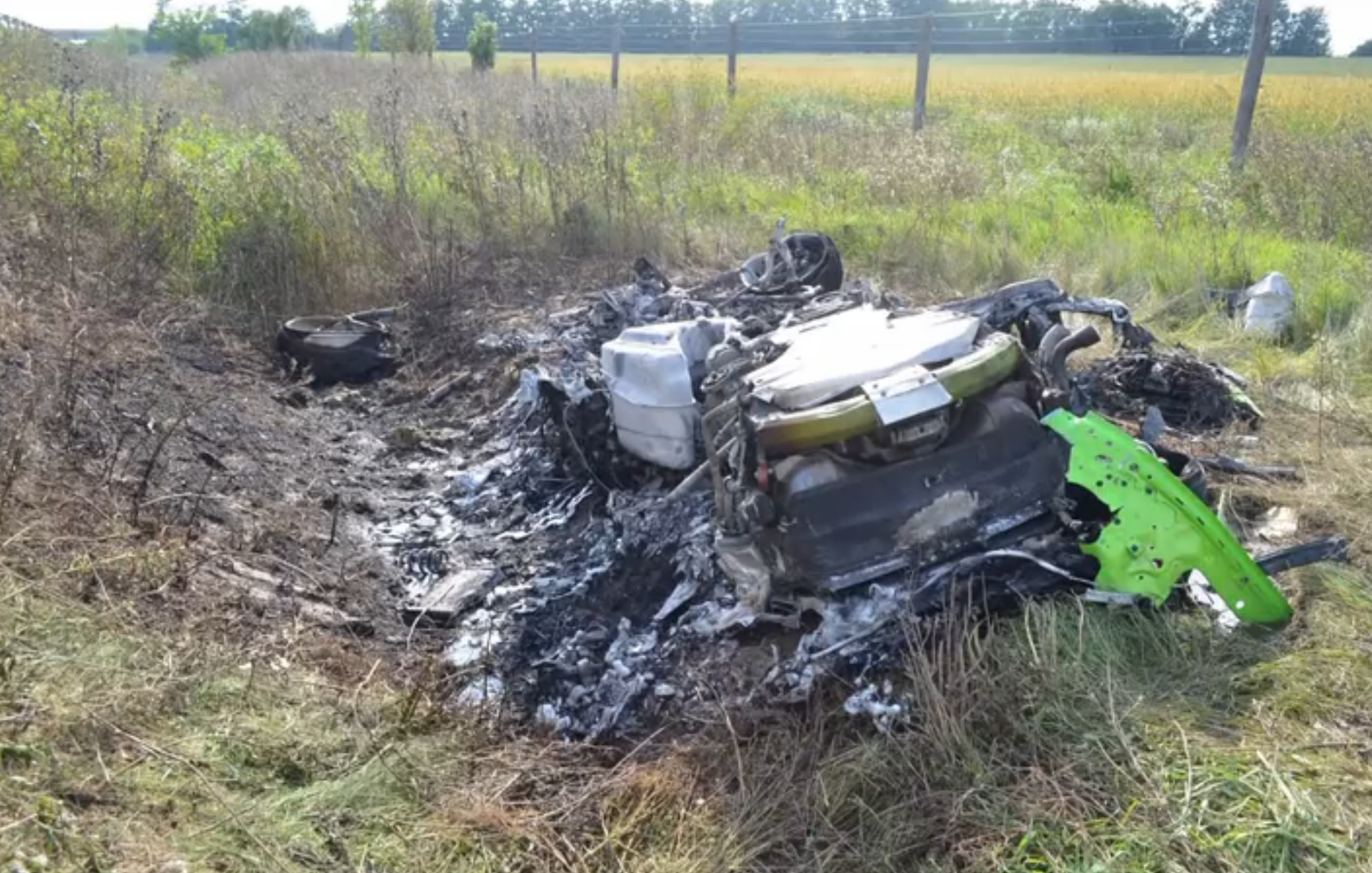The car was travelling at nearly 210mph when it crashed