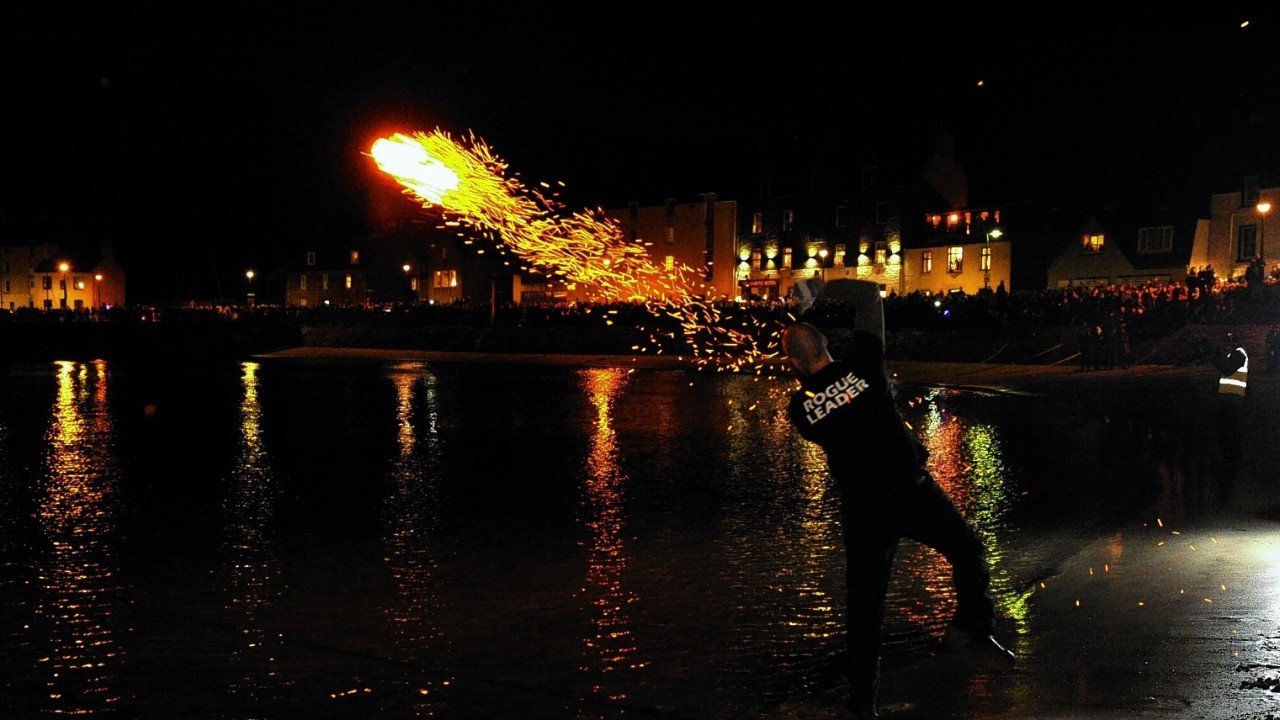 Revelers bring in 2015 in Stonehaven. Photo by Colin Rennie