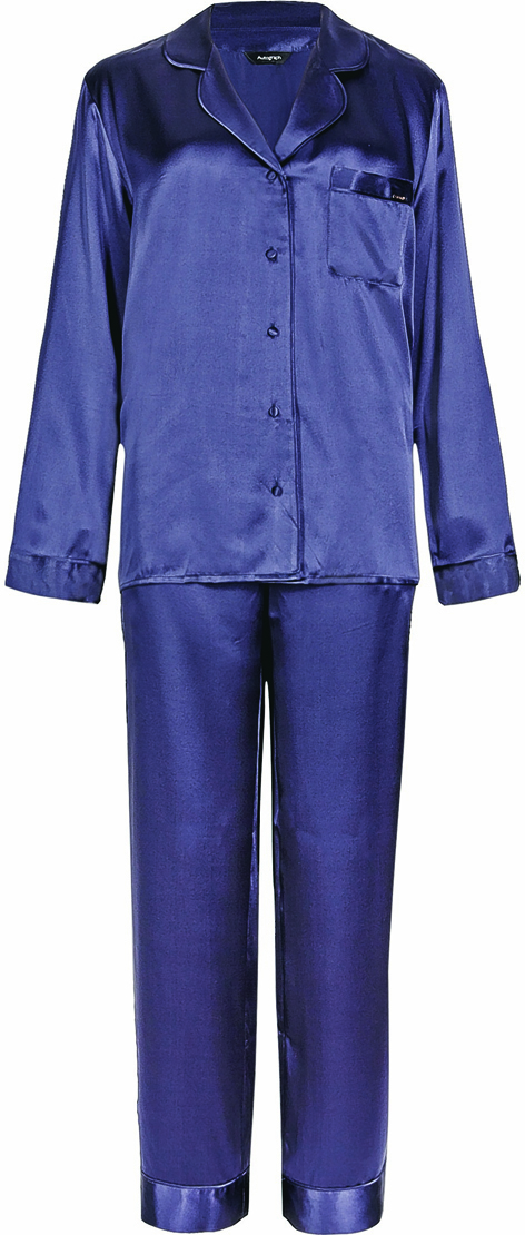Rosie for Autograph pure silk revere collar pyjamas in violet