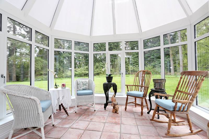 The picturesque five bedroom Baylissburn House on Dalmuinzie Road includes 3.3 acres of woodland.