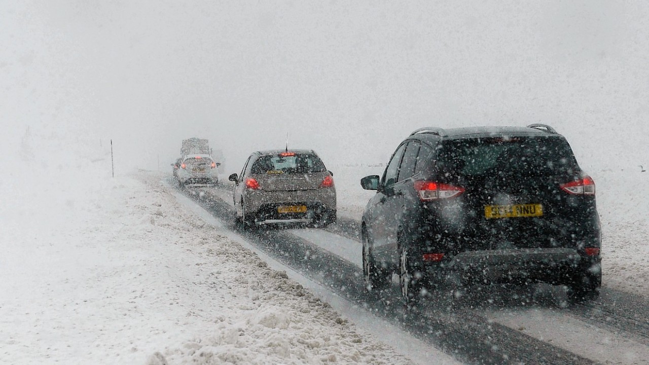 Drivers are encouraged to avoid the Drumochter Pass due to heavy snowfall