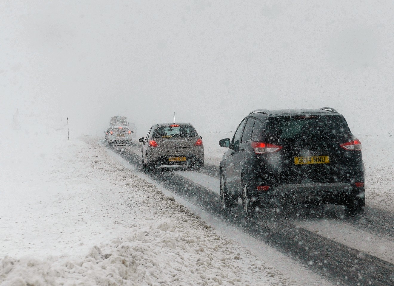 Drivers are encouraged to avoid the Drumochter Pass due to heavy snowfall