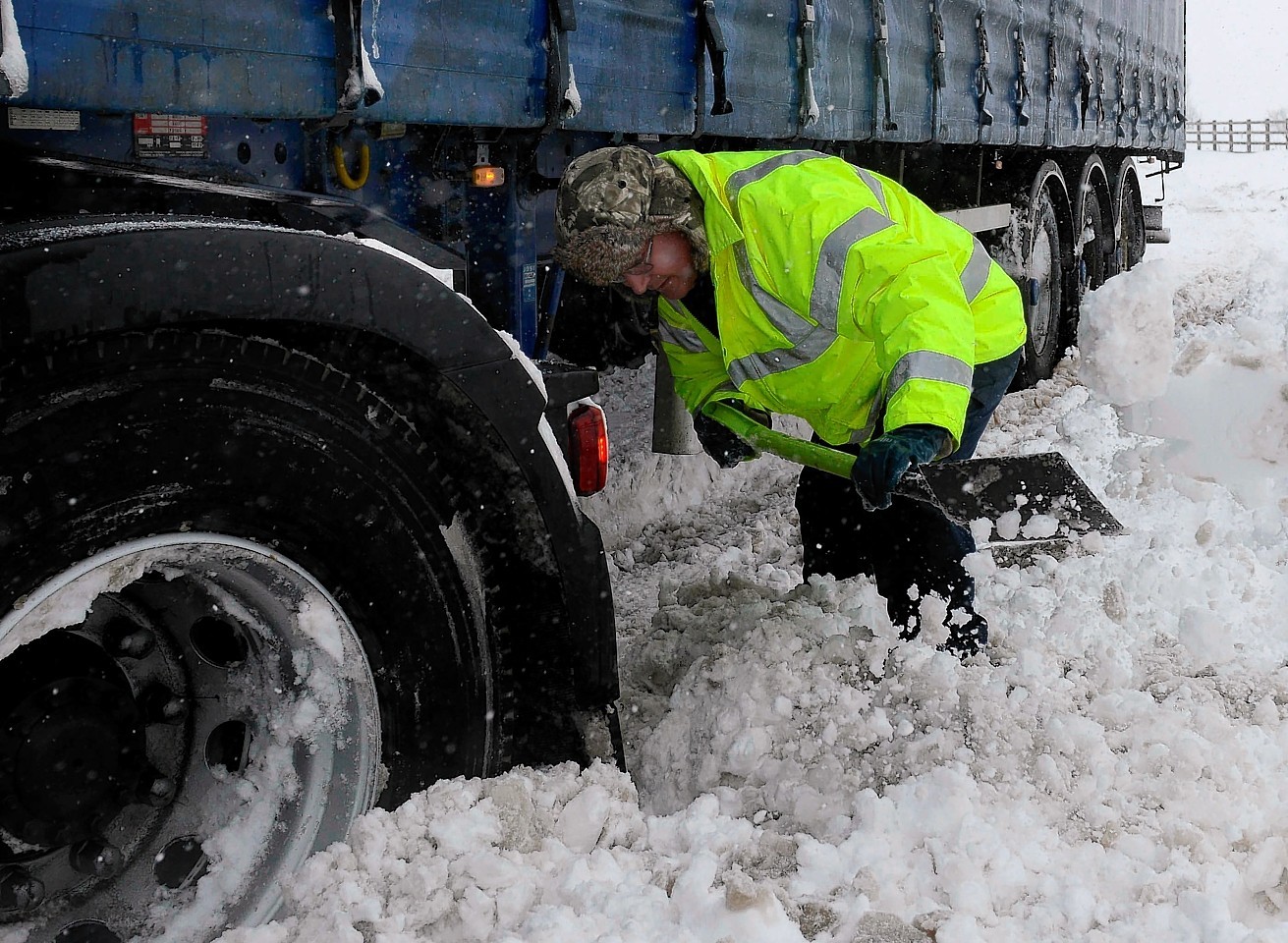 Drivers on the A9 have been particularly badly hit, with a number of lorries becoming stuck in the snow 