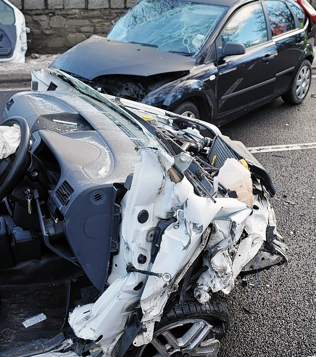 The scene of the crash on the A95 at Advie