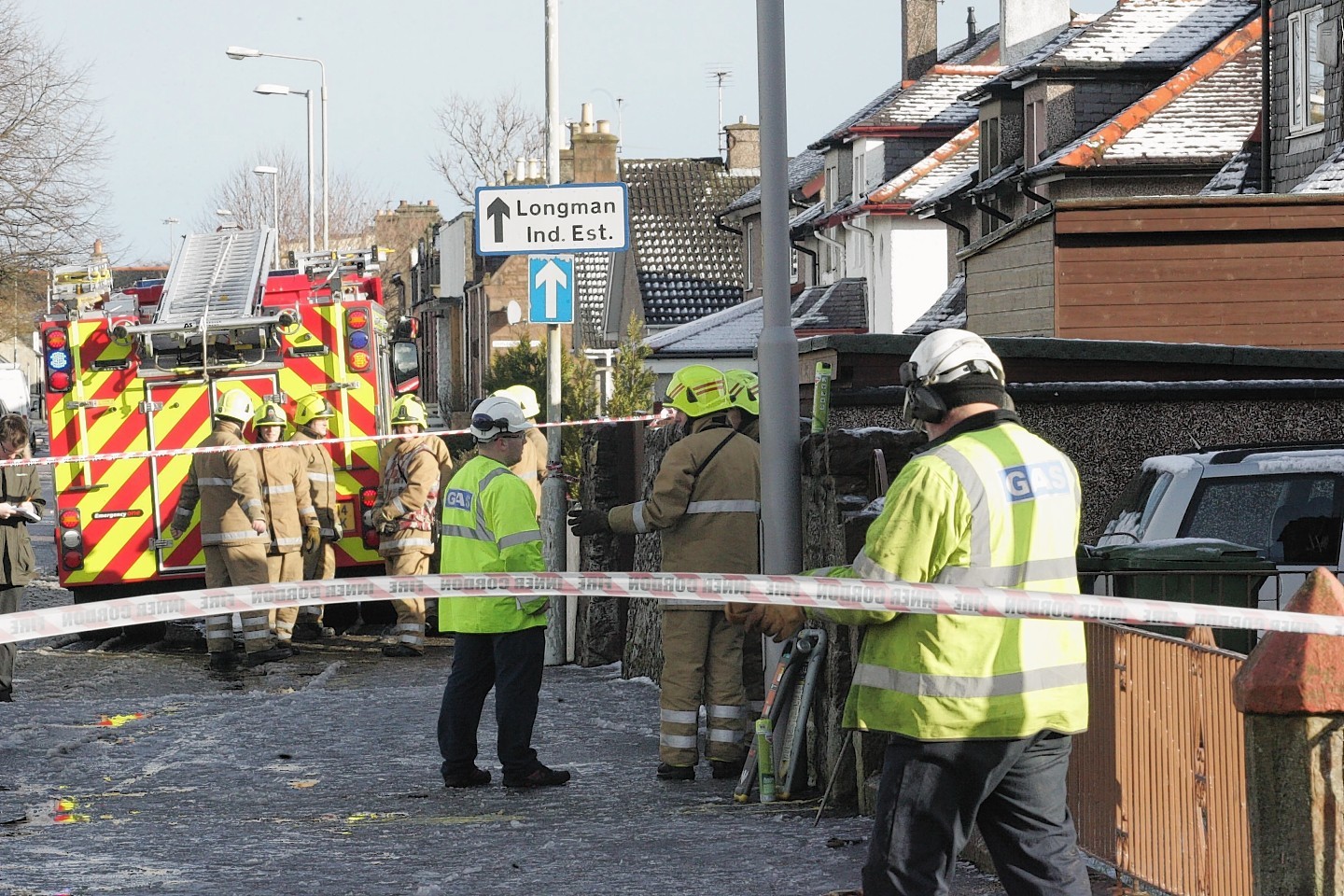 Emergency services spent the morning at the scene on Abban Street