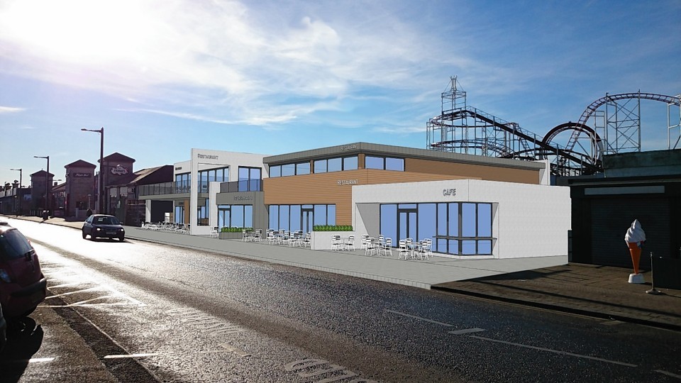 Artist impression of plans for the new Hornblowers restaurant at Aberdeen beach