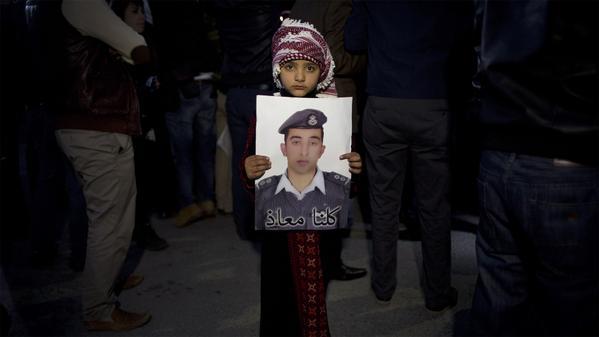Jordanians mourn the death of Muath al-Kaseasbeh