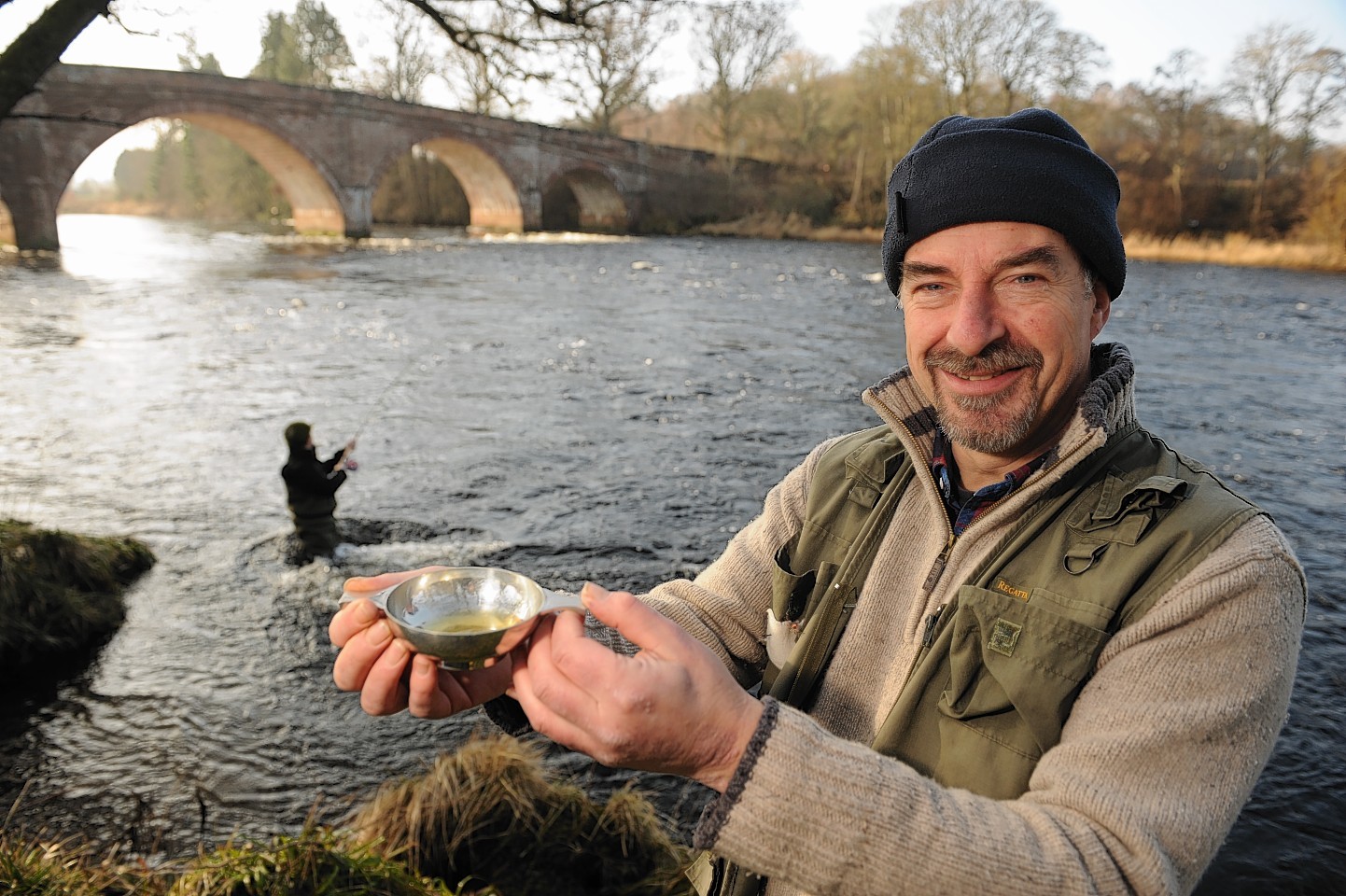 The angling season kicks off at the River Beauly yesterday. Pictured: Beauly Angling Club president, Paul pacey
