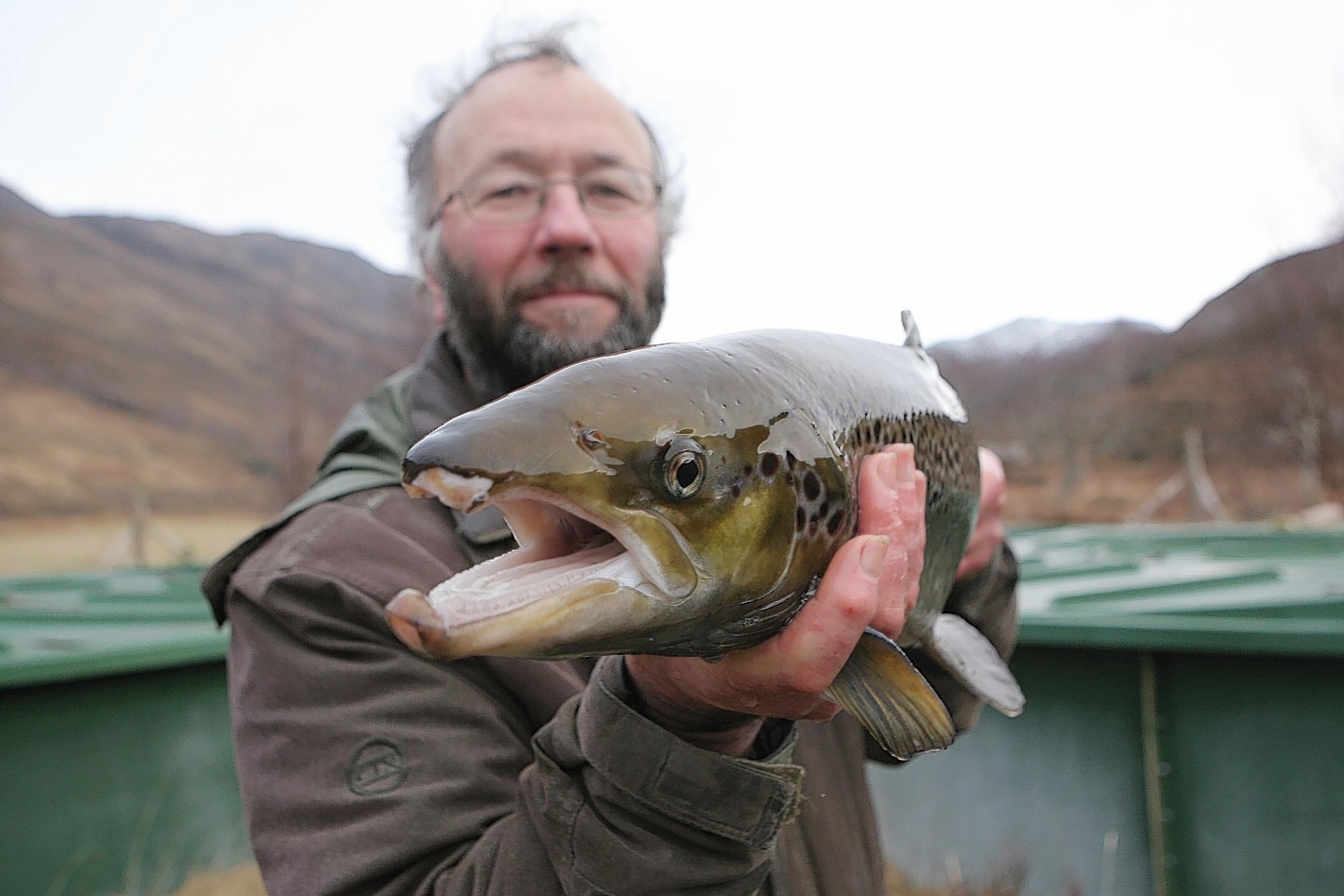 Bob Kindness with a recently caught salmon