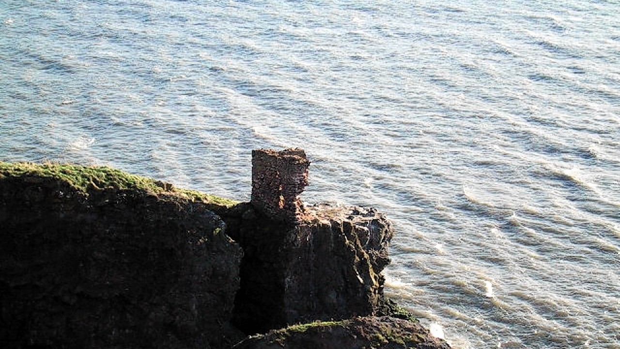 The historic remains of Kaim of Mathers Castle