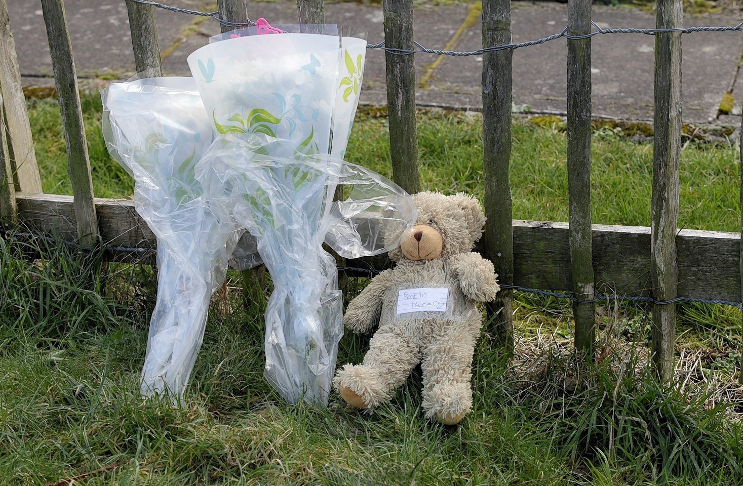 Tributes have been left outside the family home where young Chloe Sutherland was found dead