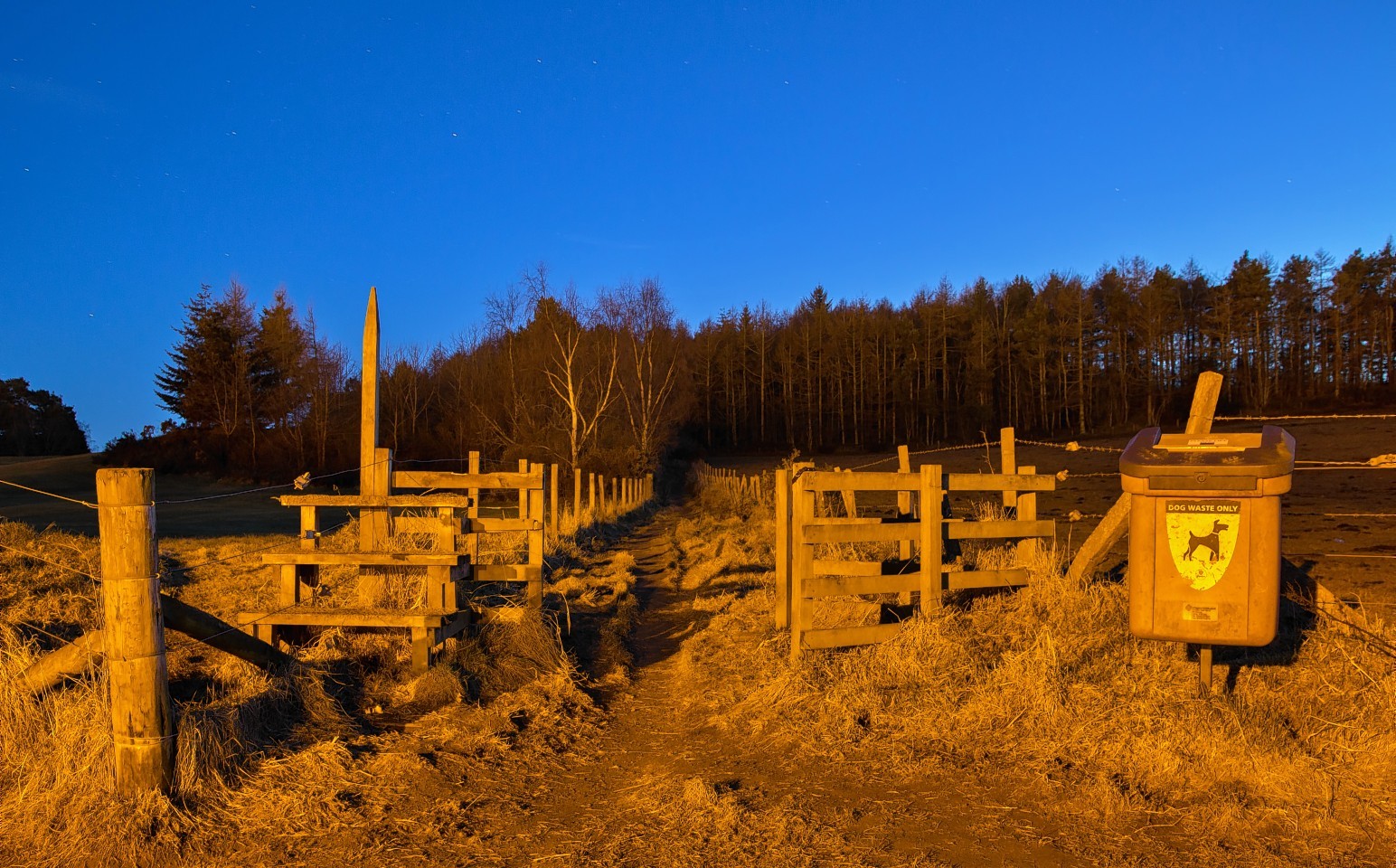 The foootpath from Harhillock Avenue, Elgin to Mayne Wood where the dog was found