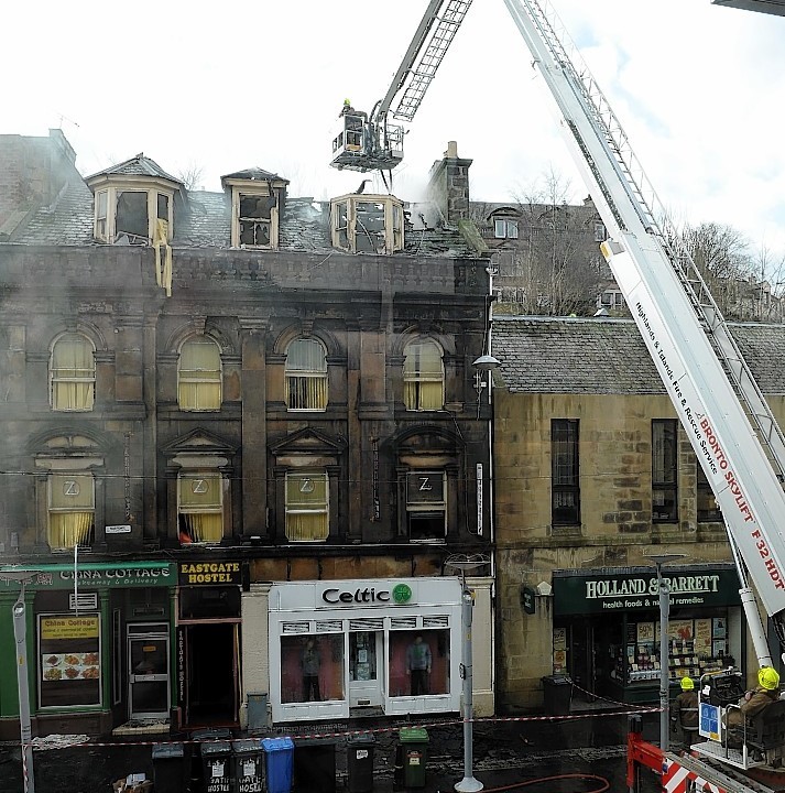 The Eastgate Hostel went on fire in April 2013.