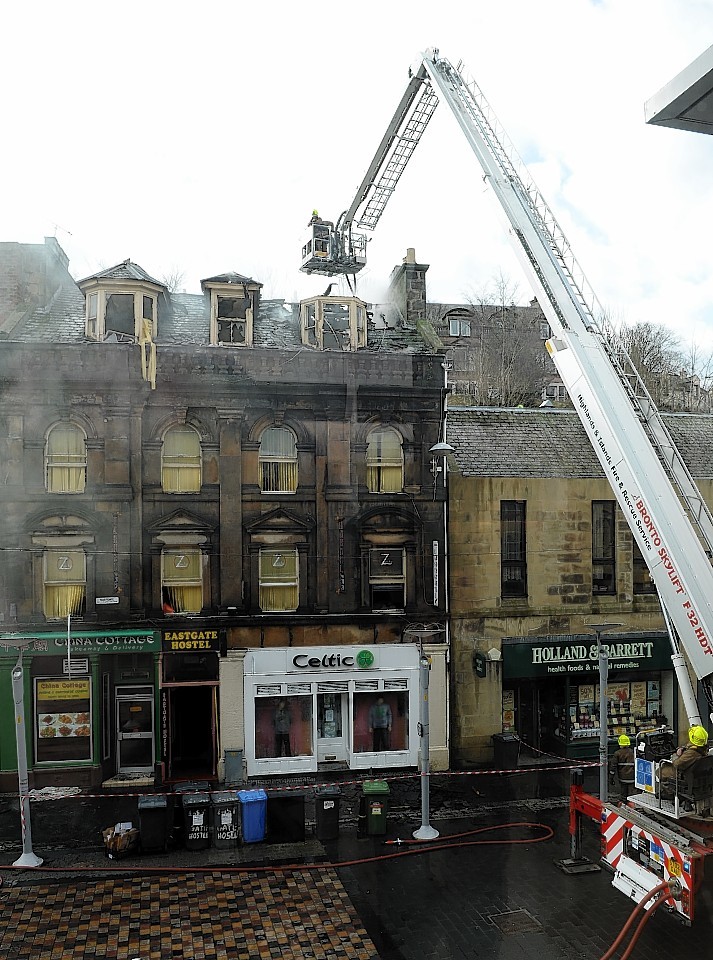 The Eastgate Hostel went on fire in April 2013