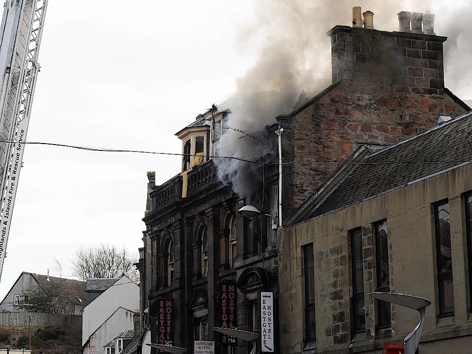 The Eastgate Hostel went on fire in April 2013