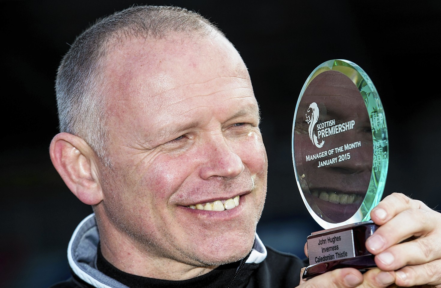 John Hughes was given his second manager of the month award of the season